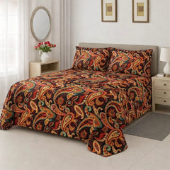 PRINTED PURE COTTON BEDSHEET ASH-4198