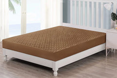 QUILTED WATERPROOF MATTRESS PROTECTOR-MUSTARD