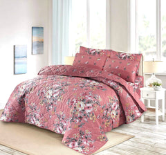 SIGNATURE PINK COTTON COMFORTER SET-7PCS
