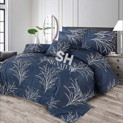SIGNATURE PURPLE LEAF COTTON COMFORTER SET-7PCS