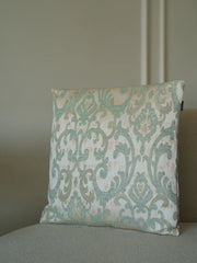 Frosted Green Filigree Cushion Cover