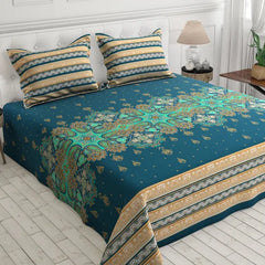 PRINTED PURE COTTON BEDSHEET ASH-4057