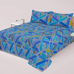 PRINTED PURE COTTON BEDSHEET ASH-4065
