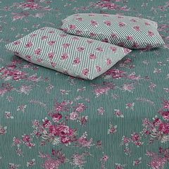 AESHTHETIC PRINTED PURE COTTON BEDSHEET ASH-4005