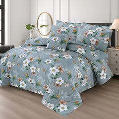 SIGNATURE EMBRIODERYY COTTON COMFORTER SET-7PCS