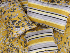 SIGNATURE YELLOW LEAF COTTON COMFORTER SET-7PCS